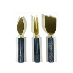 Juego de cubiertos de acero inoxidable de alta calidad, juego de cubiertos de nuevo aspecto, juego de queso, utensilios de cocina de bambú para servir alimentos - Product Image 4