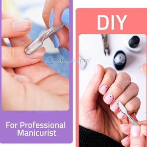 ที่ดันหนังกำพร้าเล็บมือเล็บเท้าแบบมืออาชีพ ทำจากสแตนเลส สำหรับทำเล็บมือและเล็บเท้า - Product Image 3