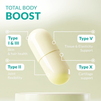 Capsules de collagène OEM avec biotine (types I, II, III, V) pour l'éclat de la peau, la santé des cheveux et des ongles, et le soutien articulaire chez l'adulte