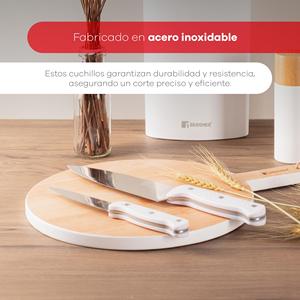 Set di 3 padelle San Ignacio (16/20/24 cm) + set di 3 coltelli con manico in acciaio inossidabile - Product Image 4