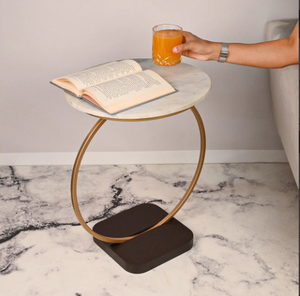 Stainless Steel Metal <b>Side</b> <b>Table</b> with Marble Modern Design <b>for</b> <b>Sofa</b> <b>Side</b> <b>table</b>, Coffee <b>table</b> - Product Image 5