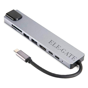 Hub USB 3.0 ad Alta Velocità con 8 Porte e Uscita Tipo C, Funzione Doppio Monitor, Trasferimento Dati, Realizzato in Lega di Alluminio, Disponibile - Product Image 2