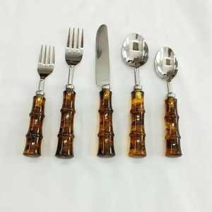 Ensemble de couverts en acier inoxydable plaqué argent de style portugais, design britannique tendance, plaqué or rose sous vide - Product Image 5