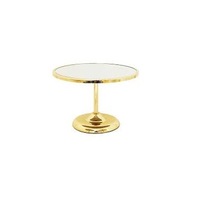 Support à gâteau fini en or poli brillant, Logo personnalisé, dessus de table, décoratif, taille personnalisée, support à gâteau en métal