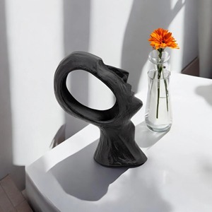 Sculpture artisanale de visage d'homme noir, décoration unique et remarquable, parfaite pour les amateurs d'art et les collectionneurs, décoration de chambre en provenance d'Inde - Product Image 6