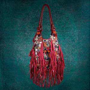 Handmade Fashion Classic Suede Pearl Tassel Casual Lightweight Ladies Evening Clutch Bag Party Wedding Festival Events - Product Image 1