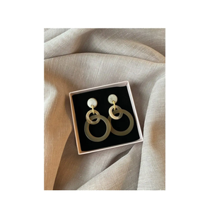 Oval Shape Two Tone Horn <b>Earrings</b> <b>Fashion</b> Jewelry Handmade Friendly Best Horn <b>Earring</b> Cheap Price Classic by glowin <b>fashion</b> - Product Image 5