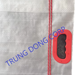 Proveedor de Vietnam, bolsas tejidas de PP laminadas BOPP personalizadas, plástico para fertilizante de alimentación de arroz, embalaje de alimentos, uso de exportación, impresión por huecograbado - Product Image 1