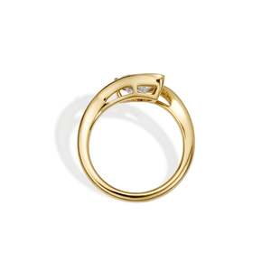 Sleek Pear Cut <b>Diamond</b> Elegant Statement Pinky <b>Ring</b> 1.03 Ct E VS1 Lab Grown <b>Diamond</b> In 14K Yellow Gold Festive Season Gifting - Product Image 3