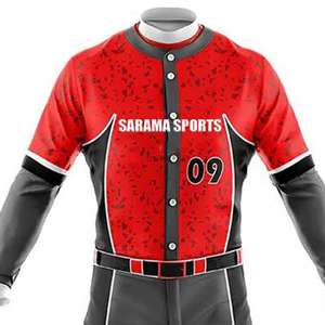 El Mejor Conjunto de Uniformes de Béisbol Personalizados para Hombre, Talla Grande, 100% Poliéster, Transpirable y Antibacteriano, con Logotipo Personalizado Más Vendido - Product Image 3