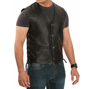 Top Quality Cheap Price Leather Vest <b>for</b> <b>Men</b> Professional Manufactur Breathable Leather Vest - Product Image 1
