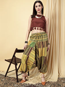 Pantalones Harem de cintura alta de algodón 100% para mujer, pantalones holgados de lona suaves y transpirables, cómodos, ecológicos, nepalíes para invierno - Product Image 2