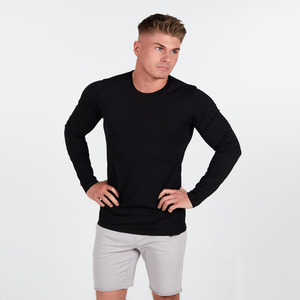 T-shirts à col rond à manches longues personnalisés pour hommes de haute qualité 100% coton mélange de polyester sweats à capuche imprimés pour sport d'hiver - Product Image 3