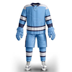 Mejor precio Suministro directo de fábrica Adultos Equipo de hockey sobre hielo Juegos de desgaste Uniformes 100% Poliéster Personalizable - Product Image 1