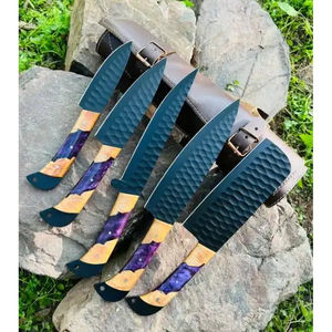 Juego de Cuchillos de Cocina Burraq Profesionales Hechos a Mano, 5 Piezas, Ecológicos, Aptos para Lavavajillas, Ambidiestros, de Acero al Carbono - Product Image 2