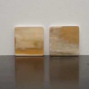 Buffalo Horn coaster Handmade square and Round Shape Coasters of <b>Polished</b> Buffalo Horn coaster for Restaurants Use - Product Image 3