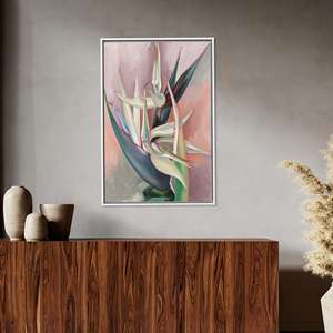 Obra de arte impresa en lienzo: decoración abstracta elegante para el hogar, enmarcada en blanco - Product Image 1