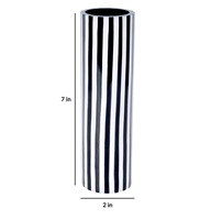 Large Cylindrical Flower Vase and Planter in Zebra Design <strong>Best</strong> <strong>Selling</strong> Tabletop Flower Pot Accent Style Vase for Interior <strong>Deco</strong>