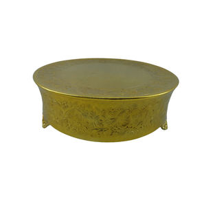 Soporte de pastel de Metal decorativo de mesa Soporte chapado en oro Para Boda y decoración del hogar Hecho a mano a granel - Product Image 1