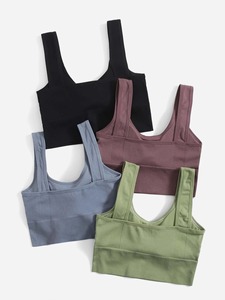 Sujetador de yoga sin costuras Fitness Running Gym Sujetador deportivo de secado rápido Sujetador deportivo sin costuras de alto soporte para mujer - Product Image 2