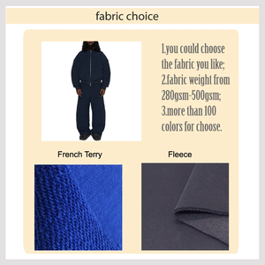 Ensemble sweat-shirt et pantalon de survêtement en molleton de coton personnalisé de style streetwear pour hommes - Product Image 4