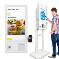 Mcdonalds selforder android pos, kiosque mural de commande, armoire de vente de billets de restaurant, kiosque de caisse en libre-service