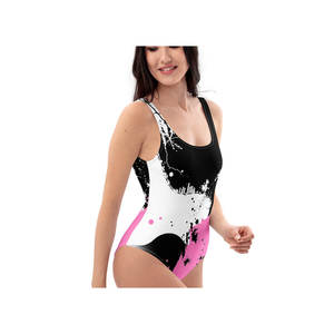 Maillot de bain une pièce taille haute pour femme, col rond, respirant, avec logo personnalisé, impression numérique, motif fruits, taille XL - Product Image 6