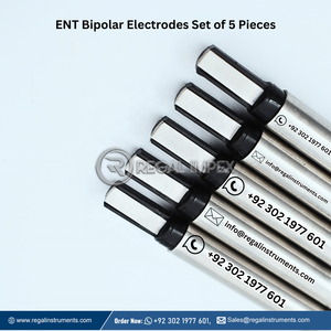 Ensemble complet d'électrodes bipolaires ORL 5 pièces avec câble électrique en acier inoxydable et métal - Product Image 3