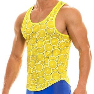 Camiseta sin mangas con diseño de estampado personalizado para hombre, ropa de calle de punto sin mangas de talla grande, camiseta sin mangas holgada de entrenamiento de gimnasio con peso regular - Product Image 5