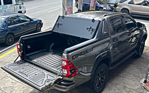 Cubierta Rígida Tri-Plegable de Aluminio para <span class=keywords><strong>Camioneta</strong></span> Toyota Hilux, Directo de Fábrica, Tres Pliegues para Tacoma Tundra, Cubierta Enrollable - Product Image 4