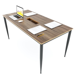 Contemporary 160x80cm <b>Office</b> Meeting <b>Table</b> with Melamine Coating & Cone II System HBCN022 - Product Image 2
