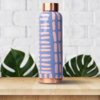 Bouteille d'eau décorative en laiton Ak Brass imprimée, avec sac, entièrement personnalisable, unisexe