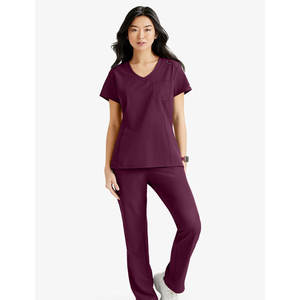 Uniformes d'hôpital à bas prix en Spandex à manches courtes pour femmes vêtements de travail joggeurs uniformes de gommage - Product Image 1