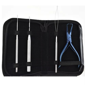Pinzas para Extensiones de Cabello de Acero Inoxidable de Color Personalizado, Kit de Herramientas Multifuncionales para Extensiones de Cabello - Product Image 5