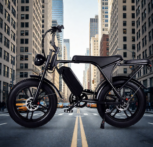 จักรยานเสือภูเขาไฟฟ้าแบบสปอร์ตย้อนยุค รุ่น V8 ยางกว้าง 20*4 นิ้ว แบตเตอรี่ลิเธียม 48V มอเตอร์ฮับหลังแบบไร้แปรงถ่าน พร้อมระบบเบรกดิสก์ไฮดรอลิก - Product Image 5