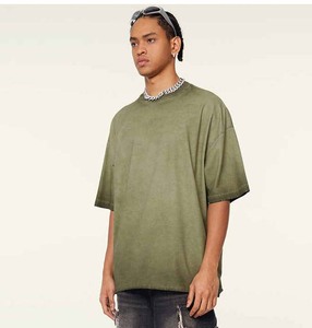 Men's Distressed Acid Wash T-Shirt Custom Vintage <b>Graphic</b> Print 100% Cotton Oversized <b>Plus</b> <b>Size</b> <b>Tee</b> T-shirt for men - Product Image 4