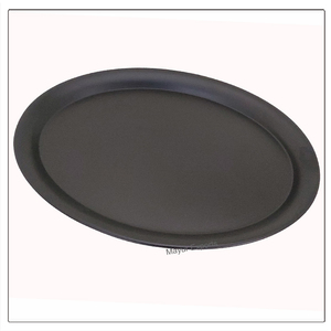 Plateau de bar ovale en acier inoxydable noir de grande taille avec finition en cuivre et or pour la maison ou la cuisine - Product Image 4