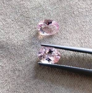Morganite rose ovale de qualité supérieure d'excellente coupe Pierres précieuses en vrac Clarté impeccable Couleur rose lustrée Gemmes à facettes en morganite naturelle - Product Image 4