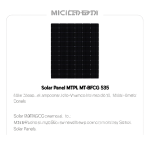 แผงโซลาร์เซลล์ MTPL MT-BFCG 535 - Product Image 2