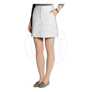Custom Logo Sheep Leather Skirts for Women - Product Image 5