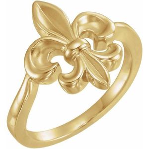 Stainless Steel Fleur-de-lis Gold Plated <b>Ring</b> Fashionable Hip-Hop Cluster Inlay with Claw Setting Free Size Gift for Muslims - Product Image 1