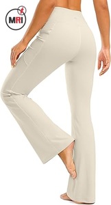 100% Cotton Colorful Women's <b>Crossover</b> <b>Flare</b> <b>Leggings</b> <b>High</b> <b>Waisted</b> Tummy Control Wide Leg <b>Yoga</b> Pants - Product Image 2