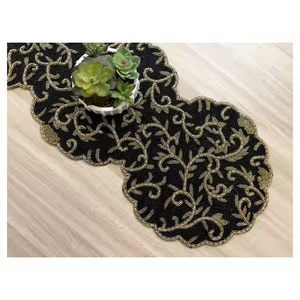 Mantel Individual bordado decorativo de mesa superior y hermoso con cuentas OEM para el hogar, hotel, restaurante, las mejores alfombrillas de comedor - Product Image 5