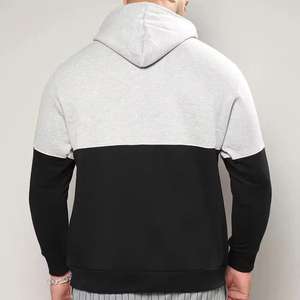 Paneled Hoodie <b>Men's</b> Color Block Hooded Neck FullSleeve Navy and <b>White</b> Cotton Tshirt Boys Colourblocked <b>Sweatshirt</b> - Product Image 4