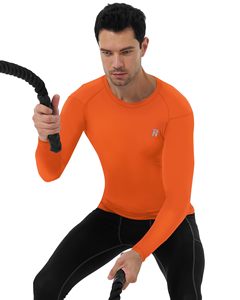 เสื้อรัดรูปแขนยาวสำหรับผู้หญิงผู้ชายผ้าแห้งเร็วพิมพ์ลายได้ตามต้องการ - Product Image 1