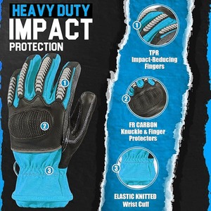 ถุงมือหนังสำหรับช่างเครื่องหนังแบบด้ามจับสูง, ถุงมือนิรภัยสำหรับงานก่อสร้างกลางแจ้งใช้ในงานอุตสาหกรรม - Product Image 6