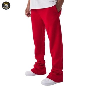 Pantalones y pantalones Acampanados para hombre con forro polar interior de alta calidad, ropa informal para todo el día, pantalones de chándal Acampanados para hombre - Product Image 4