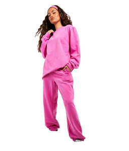 Conjunto Deportivo Corto con Capucha 100% Algodón para Mujer, Sudadera con Capucha y Pantalones Deportivos, Transpirable, Estampado, para Adultos, para Invierno - Product Image 1