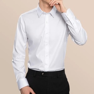 เสื้อเชิ้ตผู้ชายแขนยาวผ้าฝ้ายออร์แกนิกระบายอากาศได้ดี100% - Product Image 2