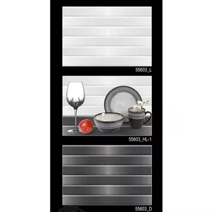 Offre Spéciale 300x450mm carreaux de mur émaillés en céramique polie à haute brillance conception 3D ondulée numérique pour cuisine salle de bain et extérieur bas prix - Product Image 4